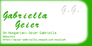 gabriella geier business card